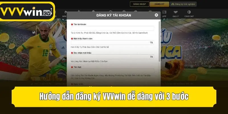 Hướng dẫn đăng ký VVVwin dễ dàng với 3 bước