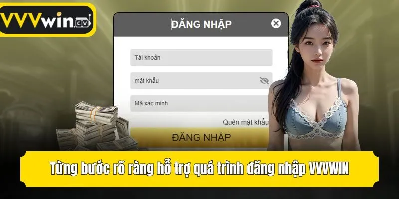 Từng bước rõ ràng hỗ trợ quá trình đăng nhập VVVwin